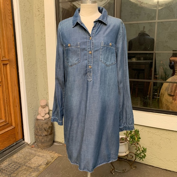 lucky brand denim shirt dress